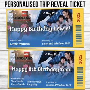 Print-at-Home, Legoland Ticket, Geburtstag oder Überraschungsreise, Andenken PDF