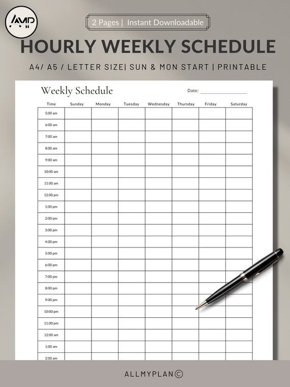 24-hour-weekly-schedule-planner-5am-4am-sunday-monday-start-vertical-digital-and-printable-a4-a5-letter-printable-template-etsy
