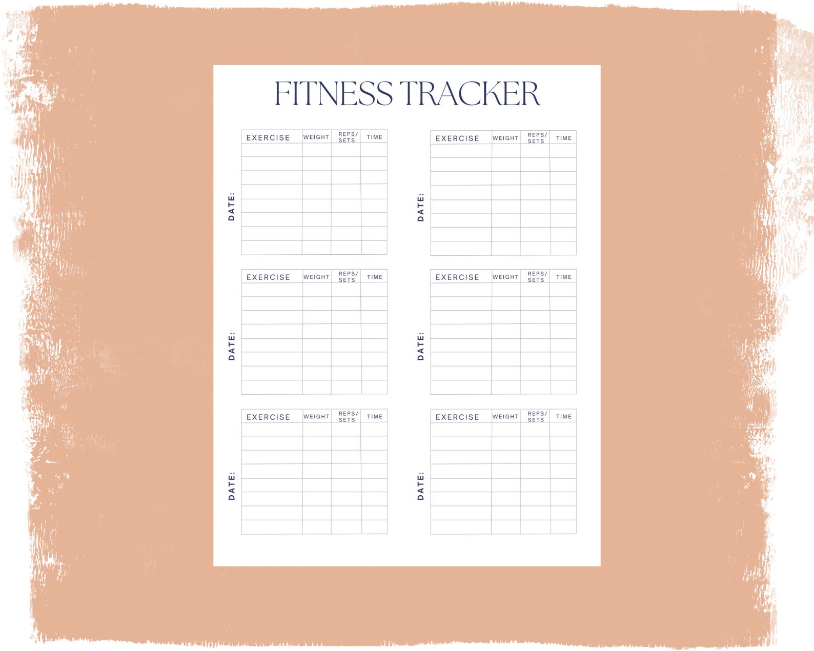 Printable Fitness Planner | Fitness Tracker | Workout Tracker | Weight ...