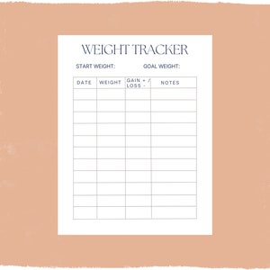 Printable Fitness Planner | Fitness Tracker | Workout Tracker | Weight ...
