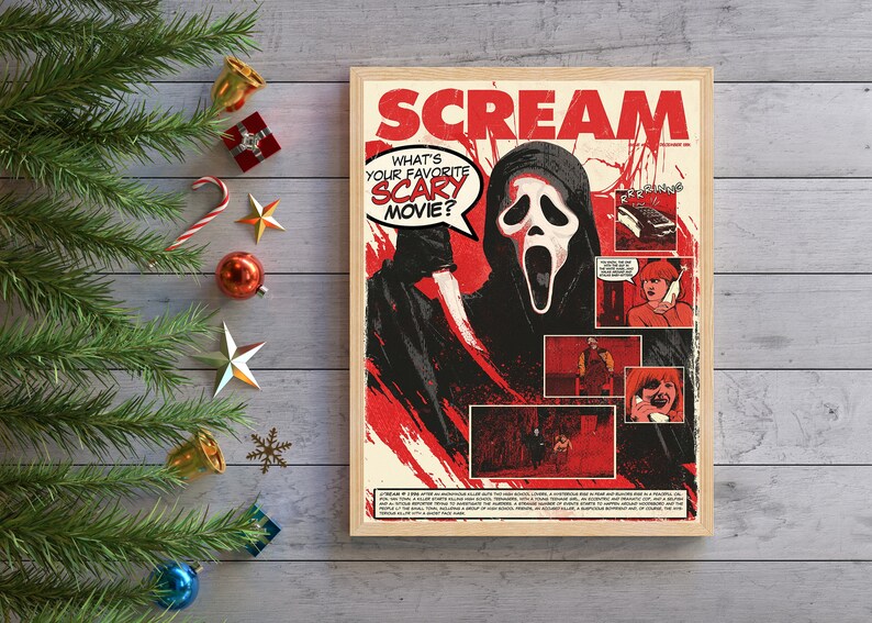 Scream Movie Poster Horror Movie Poster Ghost Poster Etsy
