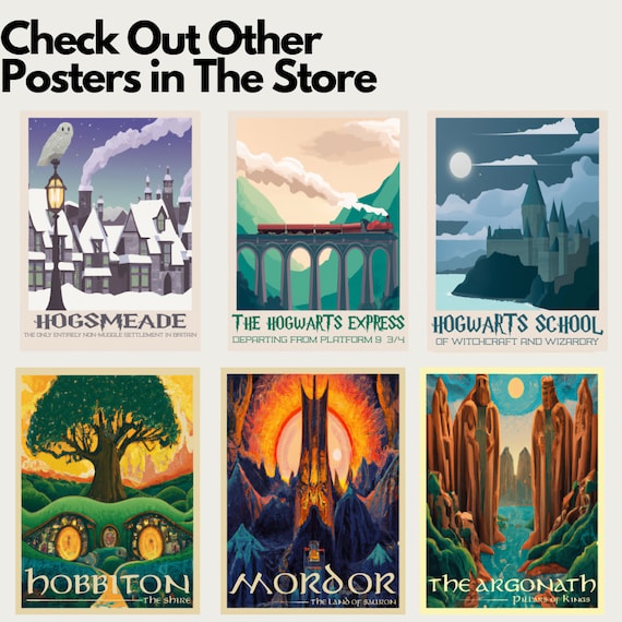 Harry Potter Poster Hogsmeade Poster Set of 3 Poster Harry Potter Vintage  Poster Harry Potter Travel Poster Hogwarts Express 