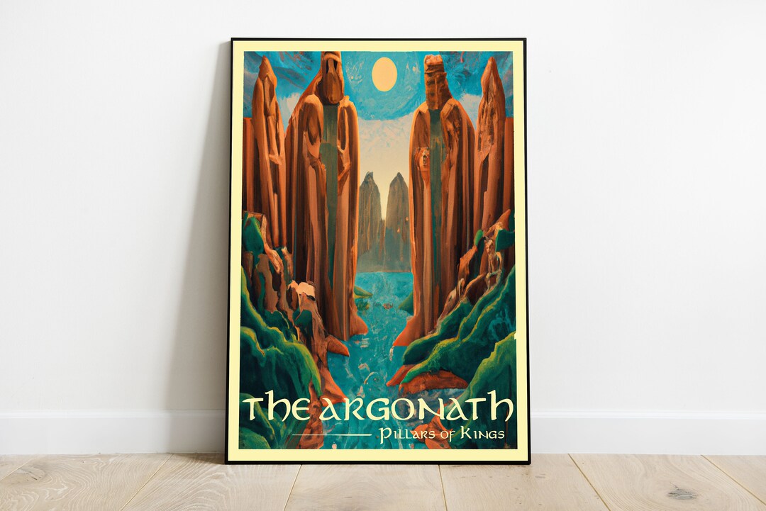 Lord of the Rings Poster Argonath Poster LOTR Middle Earth Etsy