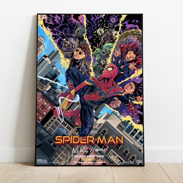 Spiderman Poster | Marvel Poster | Spiderman No Way Home Art | Spiderman | Avengers | Christmas Gift | Vintage poster