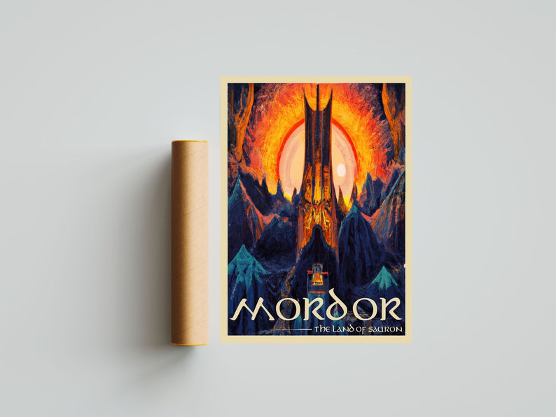 Lord of the Rings Poster Mordor Poster LOTR Middle Earth - Etsy