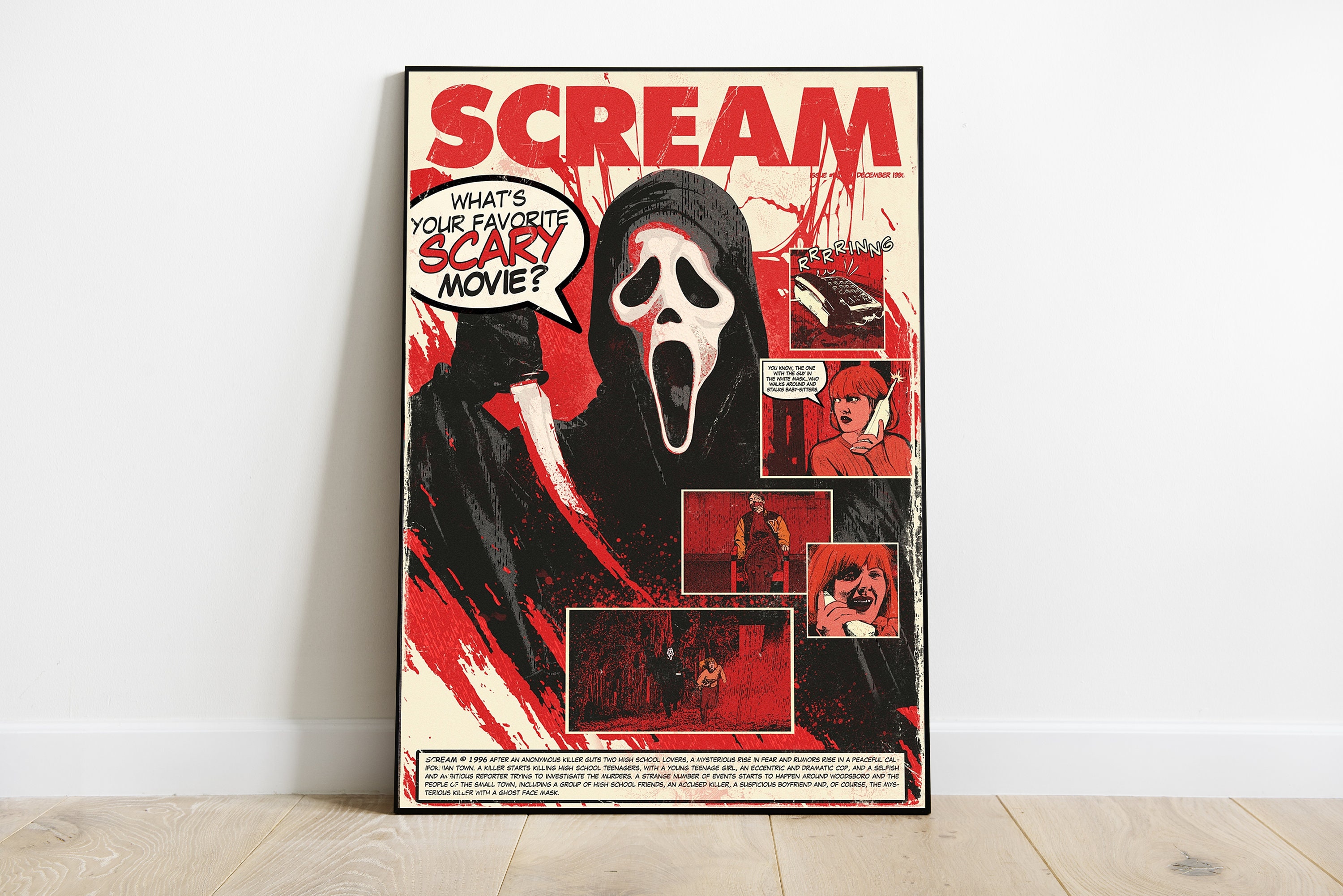 Ghost Face Scream Scary Movie Poster Print by Chris Oz Fulton -   Portugal