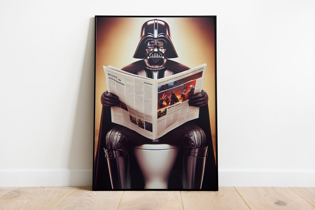 Star Wars Bathroom Art Prints Darth Vader Poster Darth Vader Bathroom