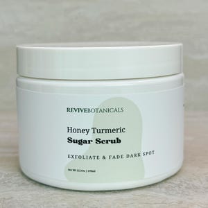Honey & Turmeric Sugar Scrub, Exfoliate, Foaming Sugar Scrub for Sensitive Skin, Hydrating Body Scrub