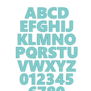 A-Z Lightweight Embroidery Alphabet Decorative Motif Block Machine Embroidery Font 5 sizes
