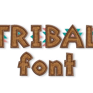Tribal Applique Embroidery Font Native Alphabet 4 sizes:  2&quot;, 3&quot;, 4&quot;, 5&#39;&#39; BX included
