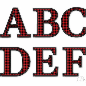 BX included! Satin Applique Alphabet &quot;Simple Buffalo&quot; Machine Embroidery Monogram Font 6 sizes