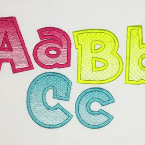 Gradient Machine Embroidery Font One Colour Ombre Alphabet 4 sizes:  1.5&quot;, 2&quot;, 2.5&quot;, 3&quot; BX included