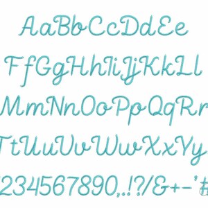 Chain Script Font Machine Embroidery Handwritten Alphabet 5 Mini Sizes ...