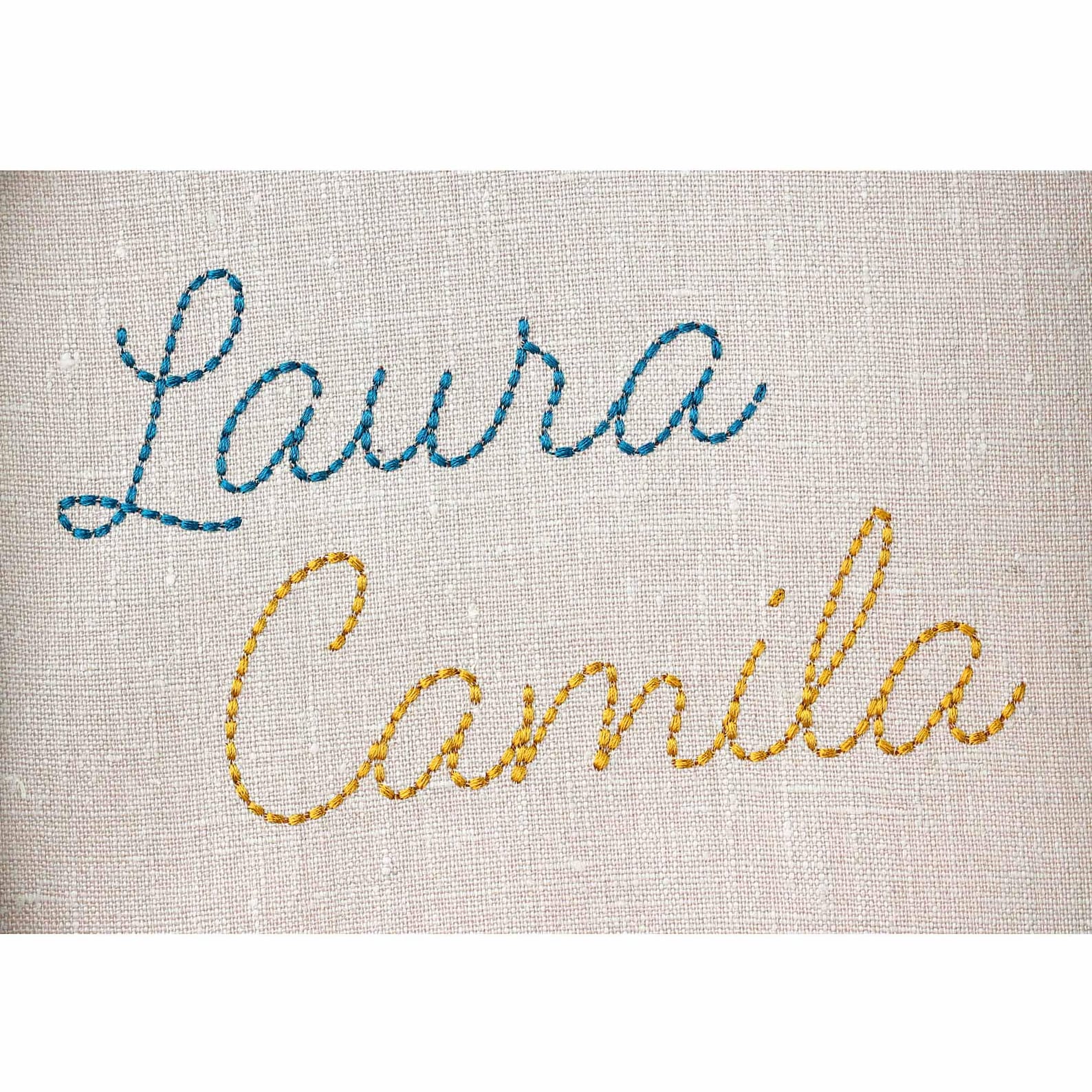 Hand Stitch Effect Script Font Machine Embroidery Designs 6 Sizes: 0.7 ...