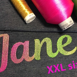 Ella Gradient Embroidery Font Ombre Alphabet Ordinary Threads Required 4 sizes: 4&quot;, 5&quot;, 6&quot;, 7&quot; BX included