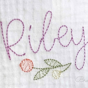 Bean Script Font Machine Embroidery  Handwritten Alphabet 6 sizes:  0.5&quot;, 0.75&quot;, 1&quot;, 1.25&quot;, 1.5&quot; and 1.75&#39;&#39;