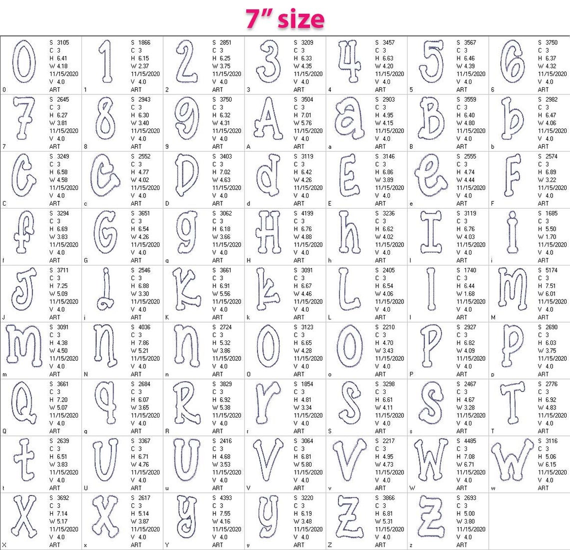 Applique Machine Embroidery Font XXL Large Sizes Alphabet for Etsy