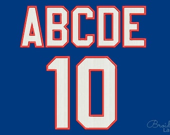 Applikation Schrift Sport College Varsity Alphabet 6 Größen: 2", 3", 4", 5 '', 6", 7 "Bx 18"" enthalten."