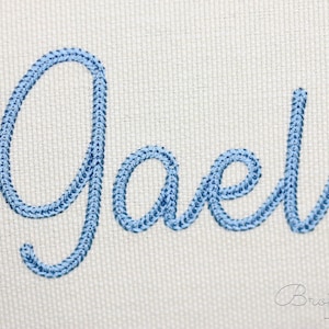 Dense Chain Script Font Machine Embroidery Handwritten &quot;Soleil&quot; Alphabet 5 sizes: 1&quot;, 1.25&quot;, 1.5&quot;, 2&quot;, 2.5&quot; BX included
