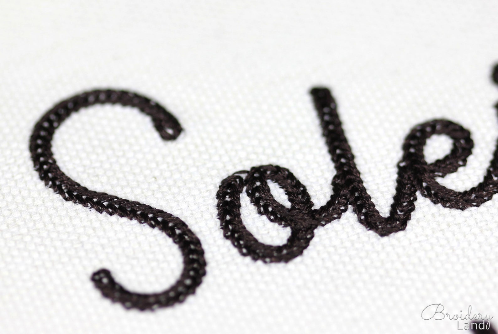 ESA Font Dense Chain Script Font Machine Embroidery Handwritten 