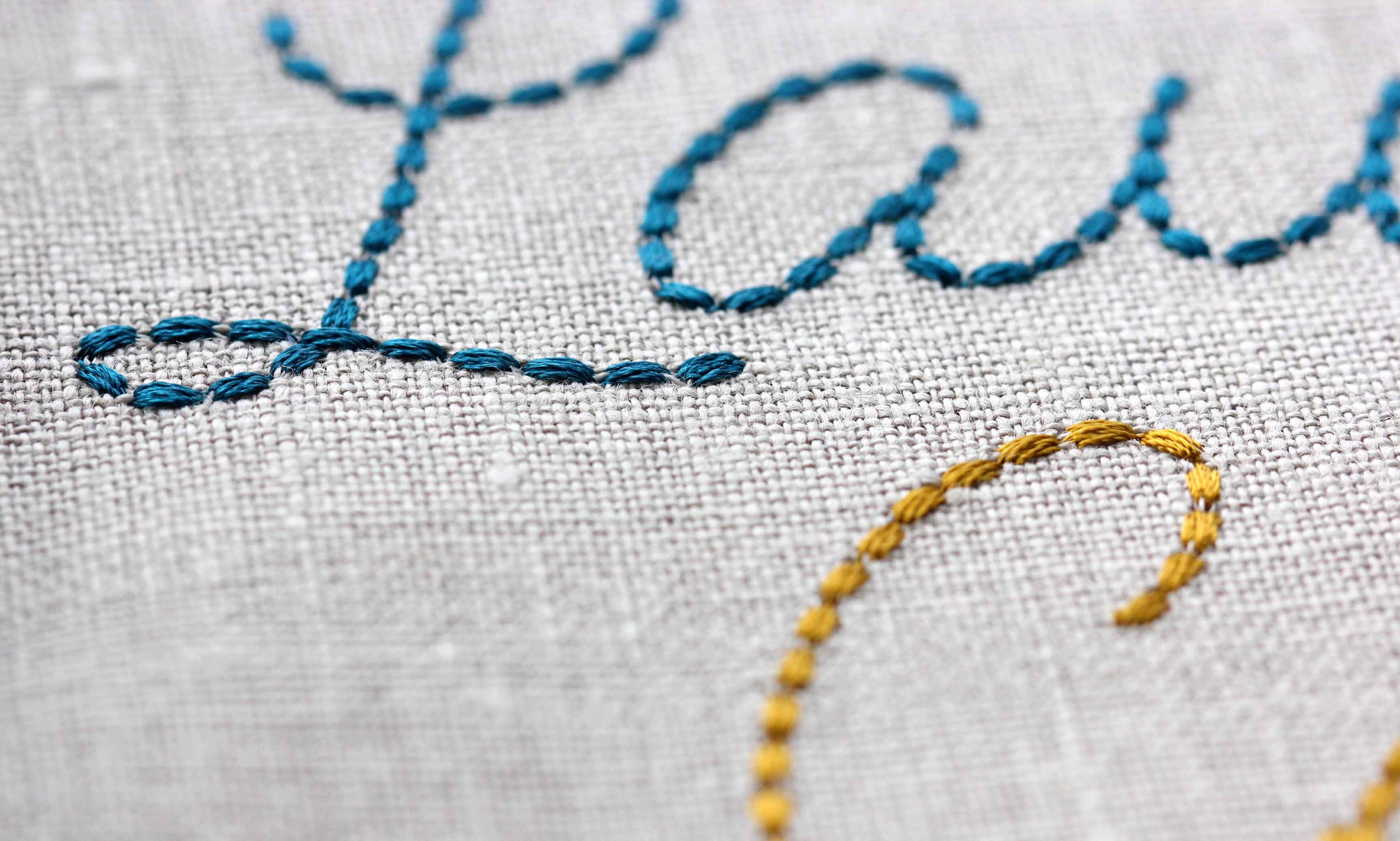 Hand Stitch Effect Script Font Machine Embroidery Designs 6 Sizes: 0.7 ...