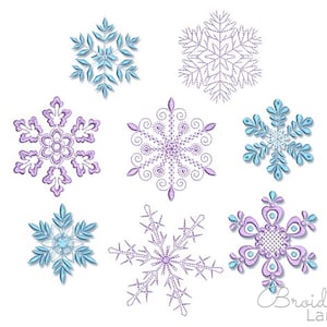 Snowflakes Machine Embroidery Designs Set for Christmas Embroidery Décor