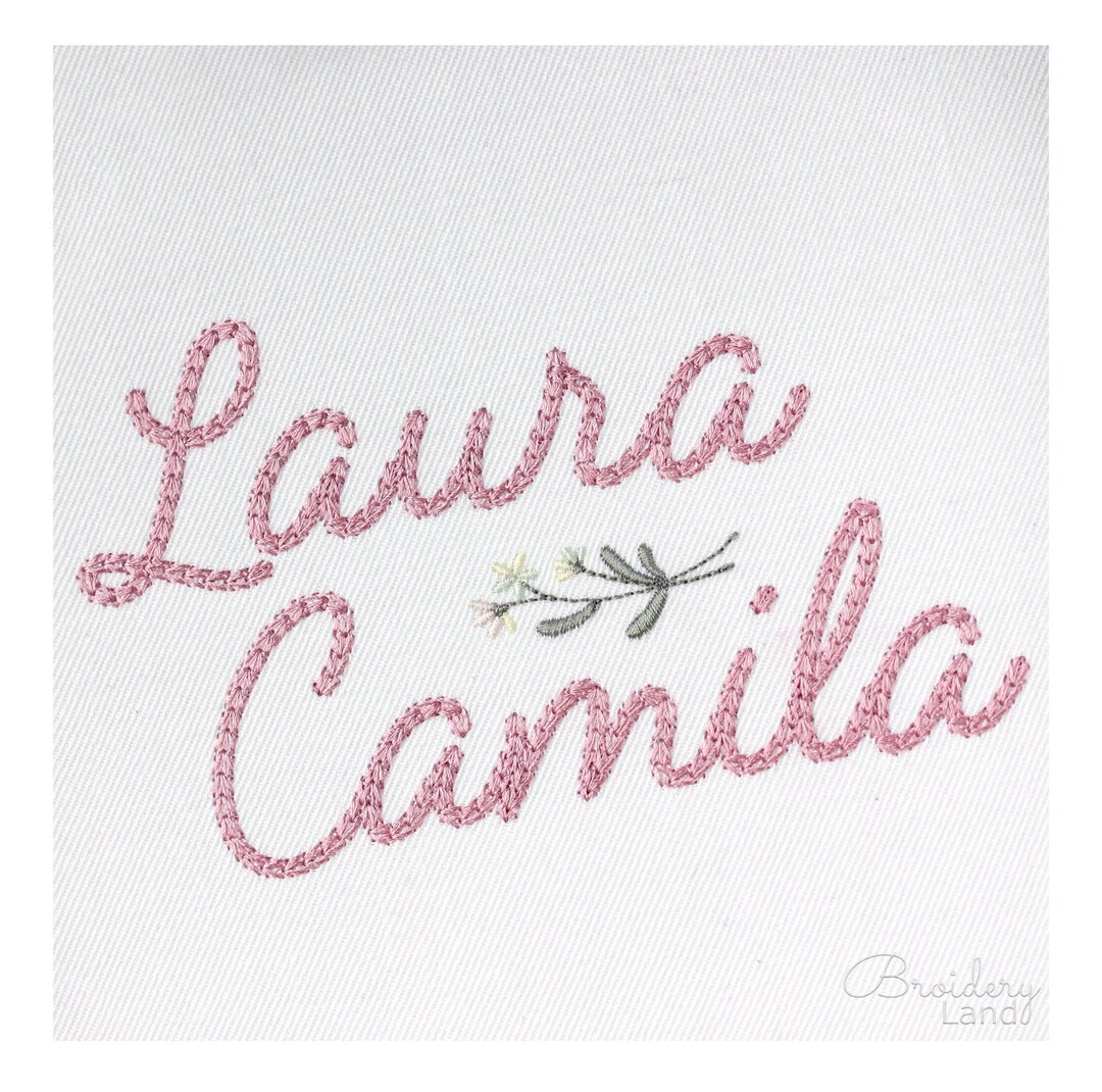 Dense Chain Script Font Machine Embroidery Bold Handwritten Alphabet 6 ...