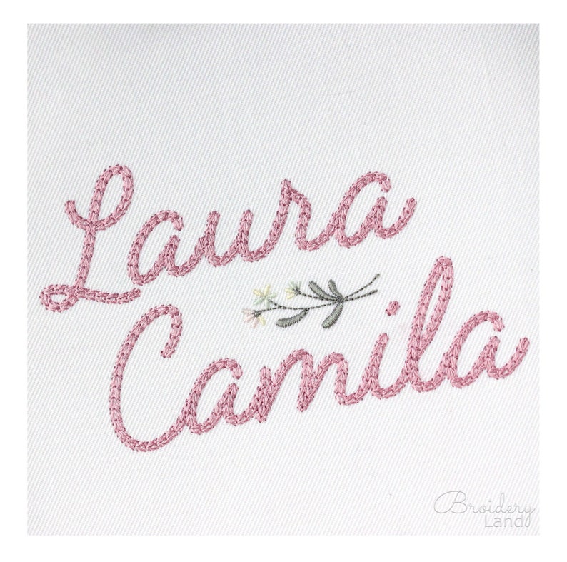 Dense Chain Script Font Machine Embroidery Bold Handwritten Alphabet 6 ...