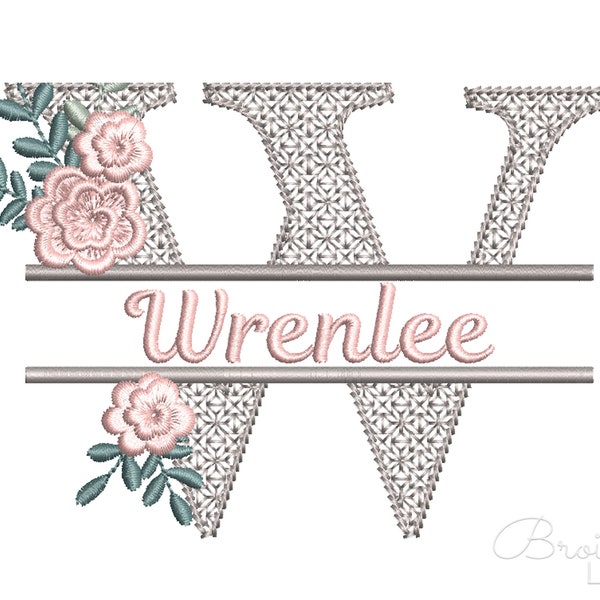 Letter W Embroidery - Etsy