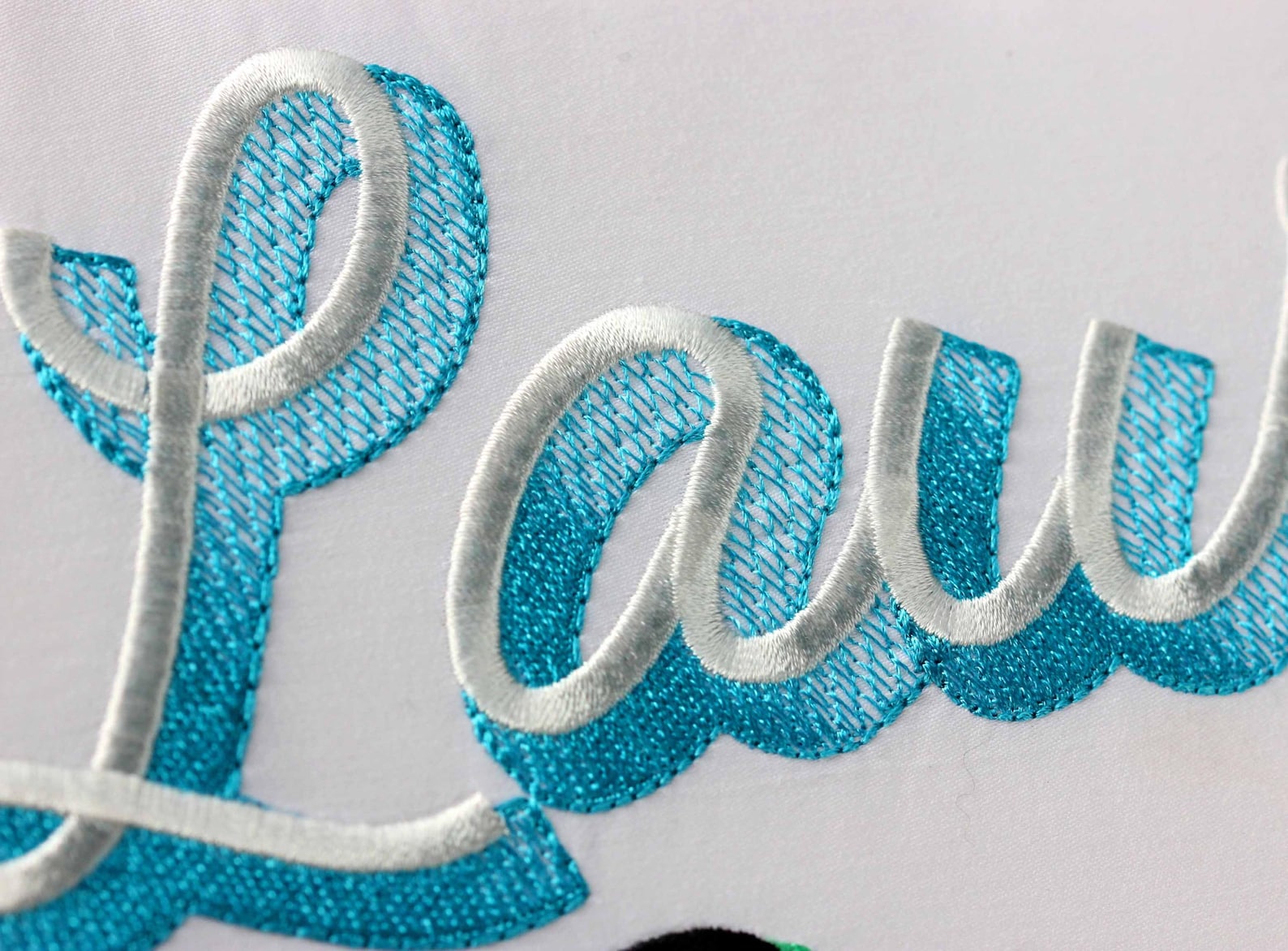Handwritten Script Shadow Font Fill Stitch Two Colour Alphabet Letters ...