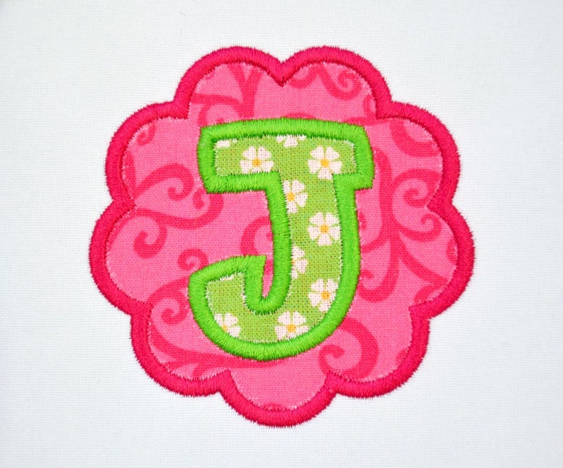 Double Applique Alphabet Machine Embroidery Font Cute Monogram Etsy
