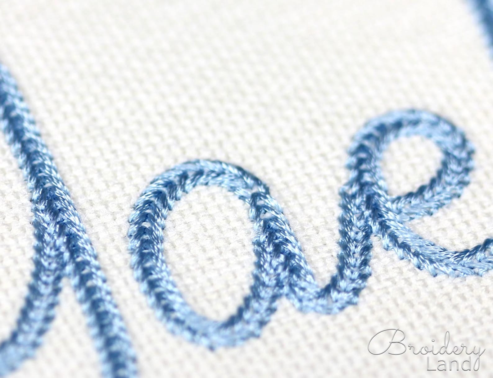 ESA Font Dense Chain Script Font Machine Embroidery Handwritten 