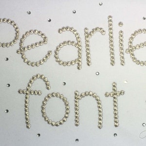 Pearlie Machine Embroidery Font Whimsical Alphabet for Personalization 4 sizes:  1", 1.5", 2", 3" BX included