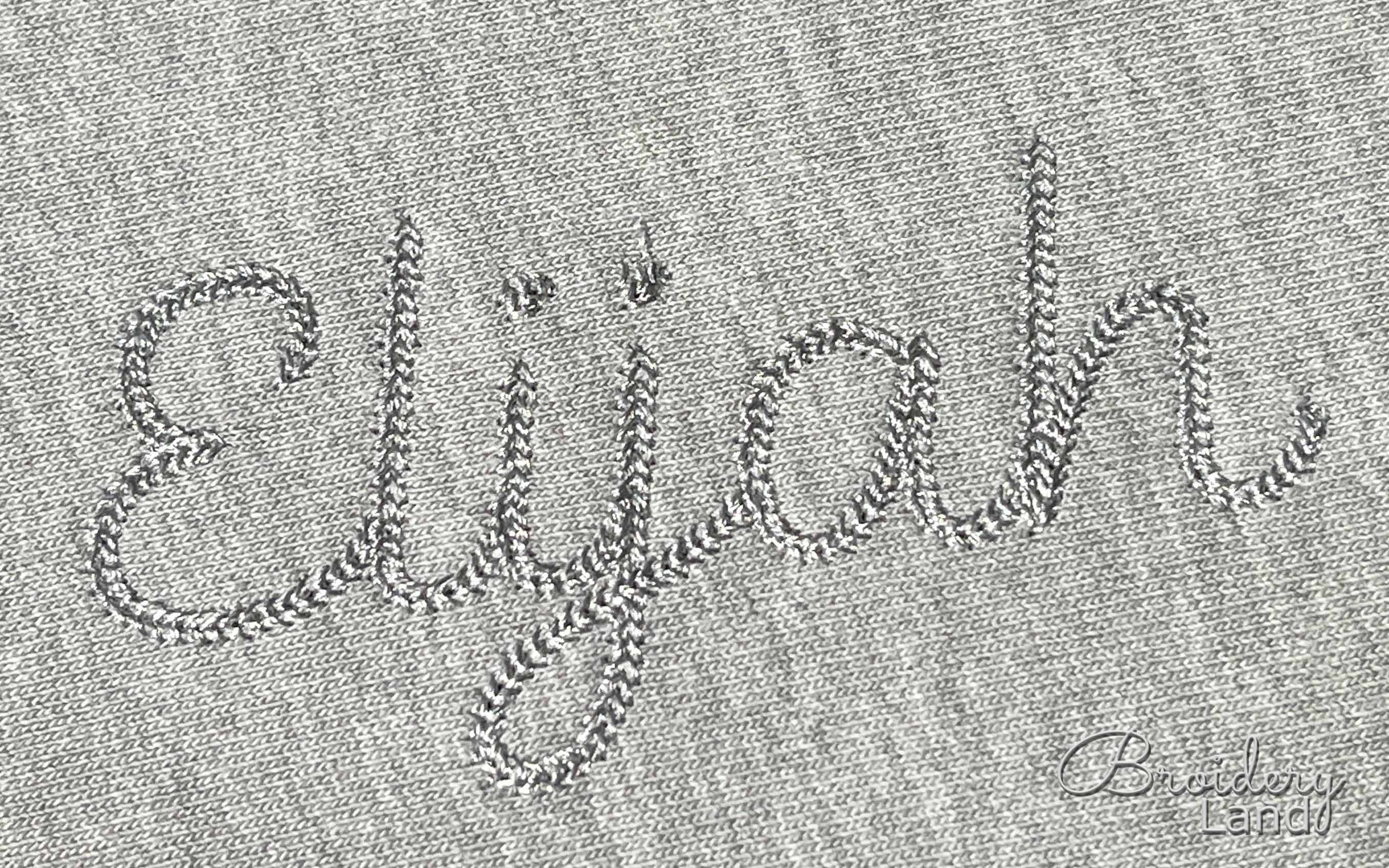 Chain Script Caligraphy Chain Script Font Machine Embroidery Handwritten Alphabet 5 Mini Sizes ...