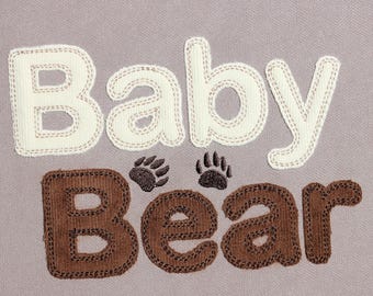 Raggy Applique Font Free Edge Alphabet for Machine Embroidery Personalization  4 sizes:  2", 3", 4", 5'' BX included