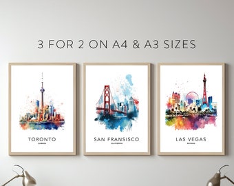 Travel posters, City prints, Wall Art Gifts, Home Decor, Destination Prints, City Photographs, Colourful prints / Frame Not Included