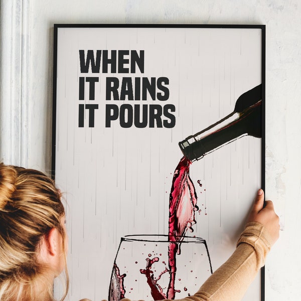 When it Rains it Pours Contemporary Wall Art Prints / Frame Not Included