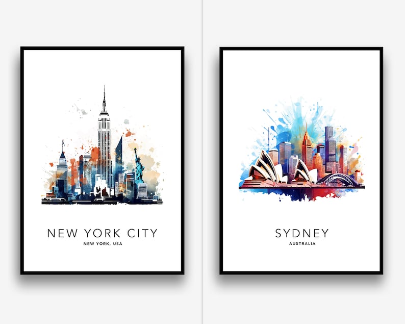 Travel posters, City prints, Wall Art Gifts, Home Decor, Destination Prints, City Photographs, Colourful prints / Frame Not Included image 7
