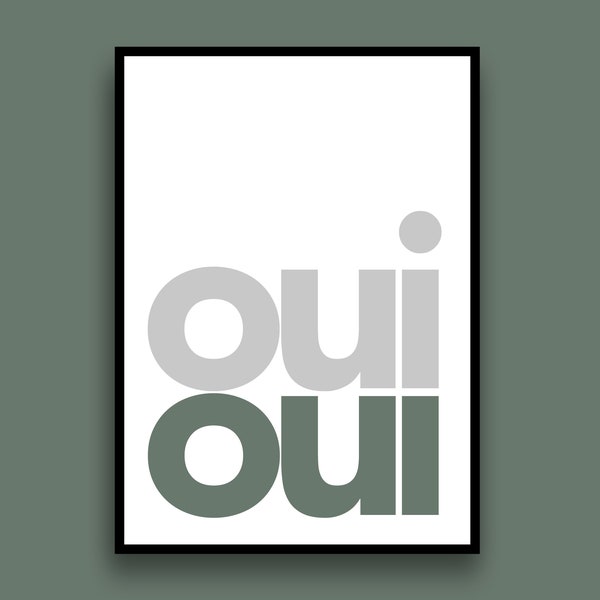 Toilet Bathroom Wall Art Prints Posters Pictures OUI OUI Contemporary Typography Bold / Frame Not Included