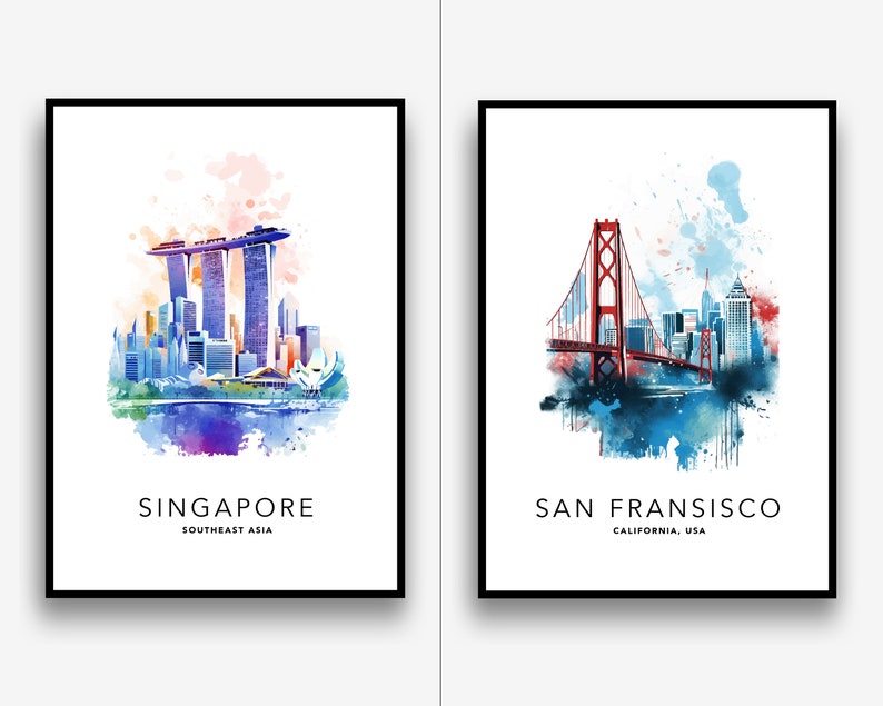 Travel posters, City prints, Wall Art Gifts, Home Decor, Destination Prints, City Photographs, Colourful prints / Frame Not Included image 6