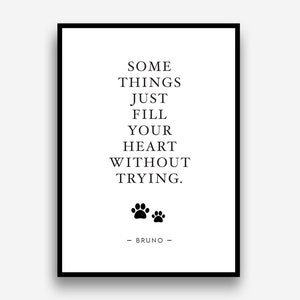 Personalised Pet Wall Art Prints Posters Pictures Contemporary Typography / Frame Not Included