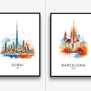 Travel posters, City prints, Wall Art Gifts, Home Decor, Destination Prints, City Photographs, Colourful prints / Frame Not Included image 3