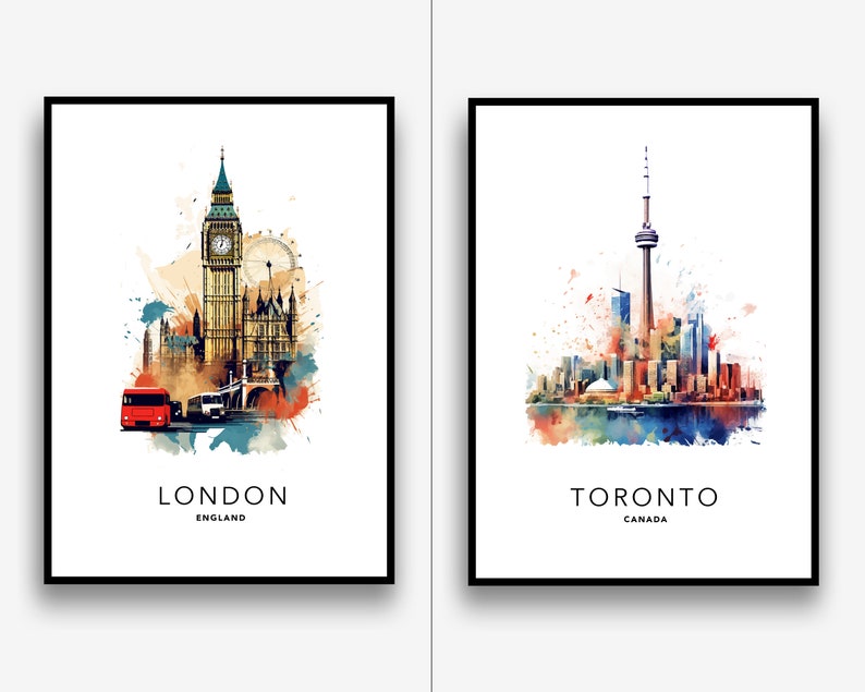 Travel posters, City prints, Wall Art Gifts, Home Decor, Destination Prints, City Photographs, Colourful prints / Frame Not Included image 2
