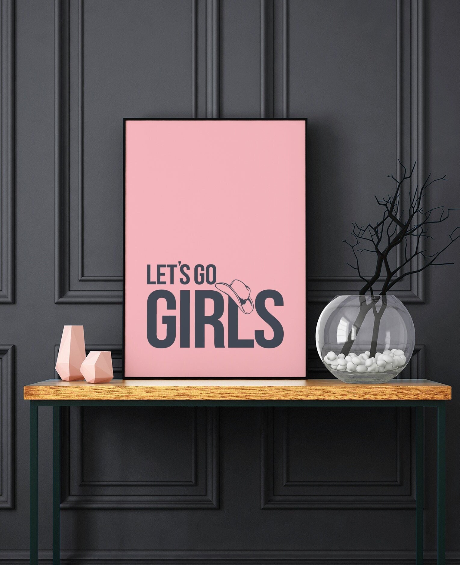 Let's Go Girls Country Music Contemporary Wall Art Prints / Frame