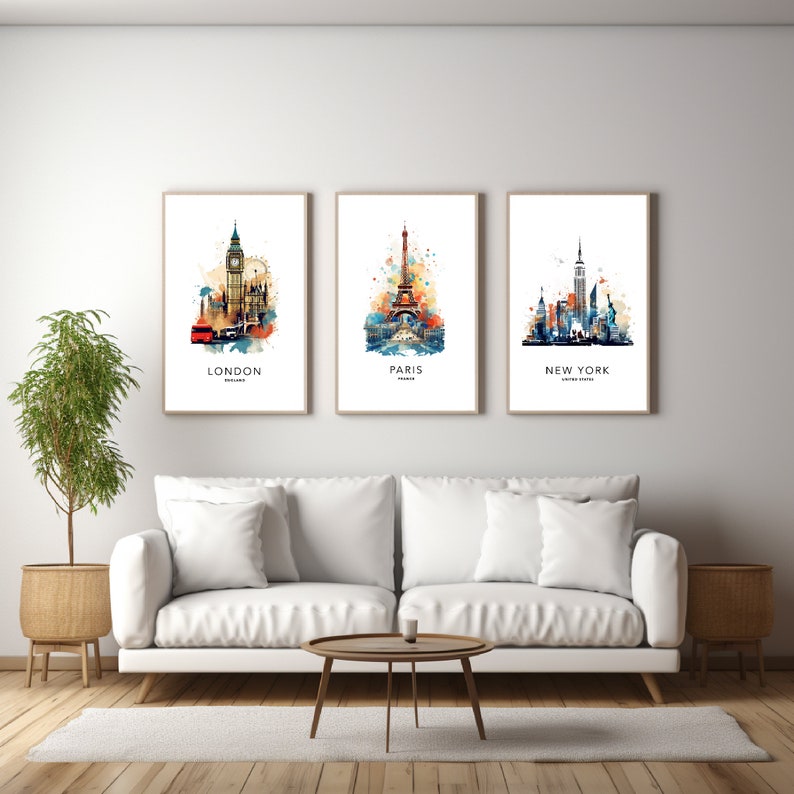 Travel posters, City prints, Wall Art Gifts, Home Decor, Destination Prints, City Photographs, Colourful prints / Frame Not Included image 10