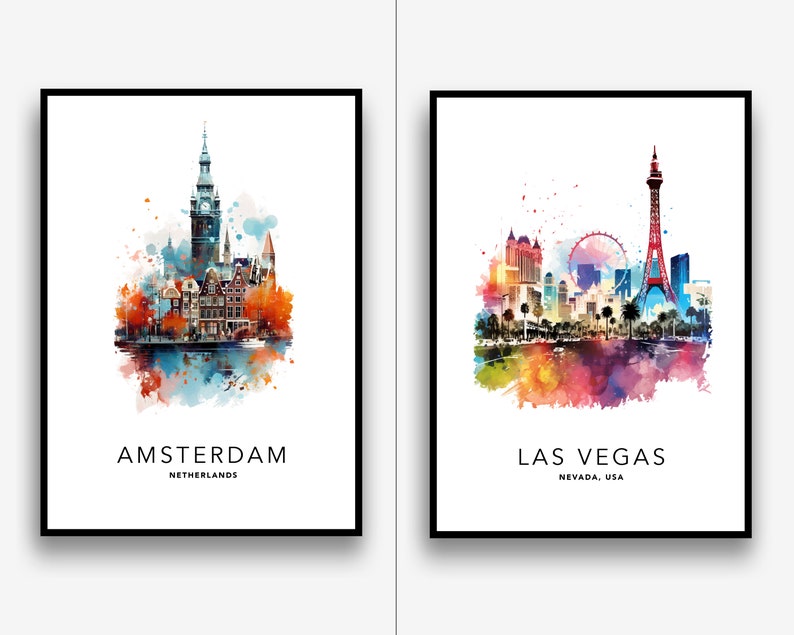 Travel posters, City prints, Wall Art Gifts, Home Decor, Destination Prints, City Photographs, Colourful prints / Frame Not Included image 4