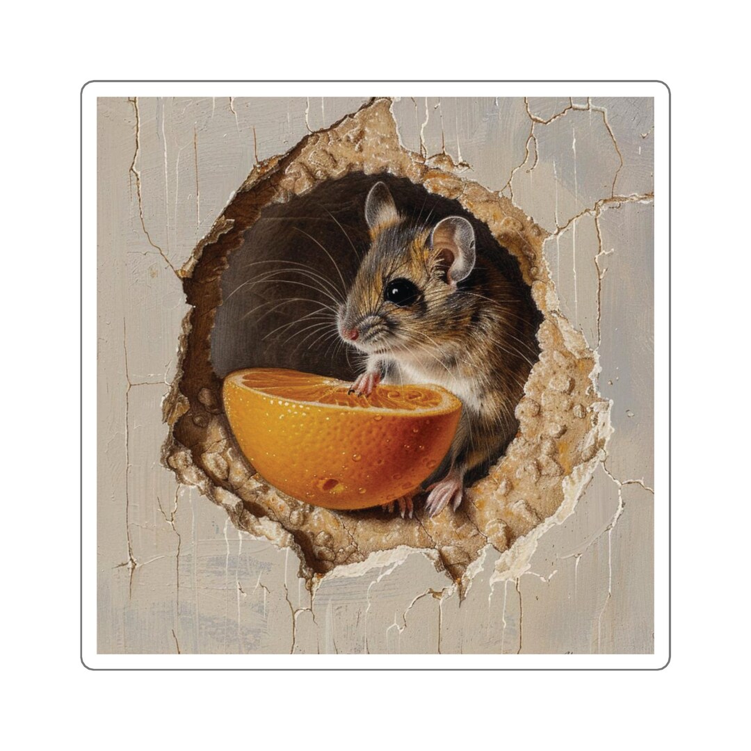 Mouse Vinyl Sticker Mouse Hole Decal Sticker for Wall, Room Decor ...