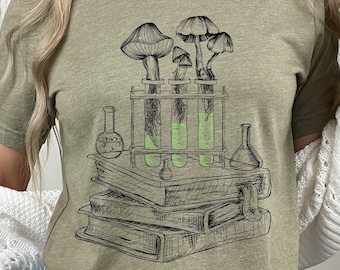 Mushroom Shirt, Grunge Shirt, Mycology Shirt, Bookish T Shirt, Mycelium T-Shirt, Mycologist, Mushroom Aesthetic, Indie T Shirt, Alt Tee