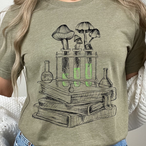 Mushroom Shirt, Grunge Shirt, Mycology Shirt, Bookish T Shirt, Mycelium T-Shirt, Mycologist, Mushroom Aesthetic, Indie T Shirt, Alt Tee