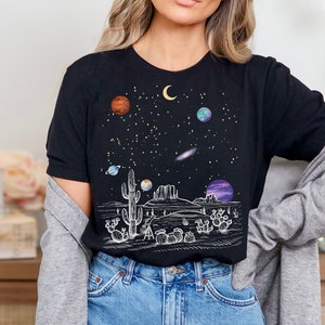Celestial Shirt, Moon T Shirt, Star Galaxy TShirt, Mystical Moon Phase Shirt, Astrology Astronomy Tee, Moon Graphic T-Shirt, Constellation T